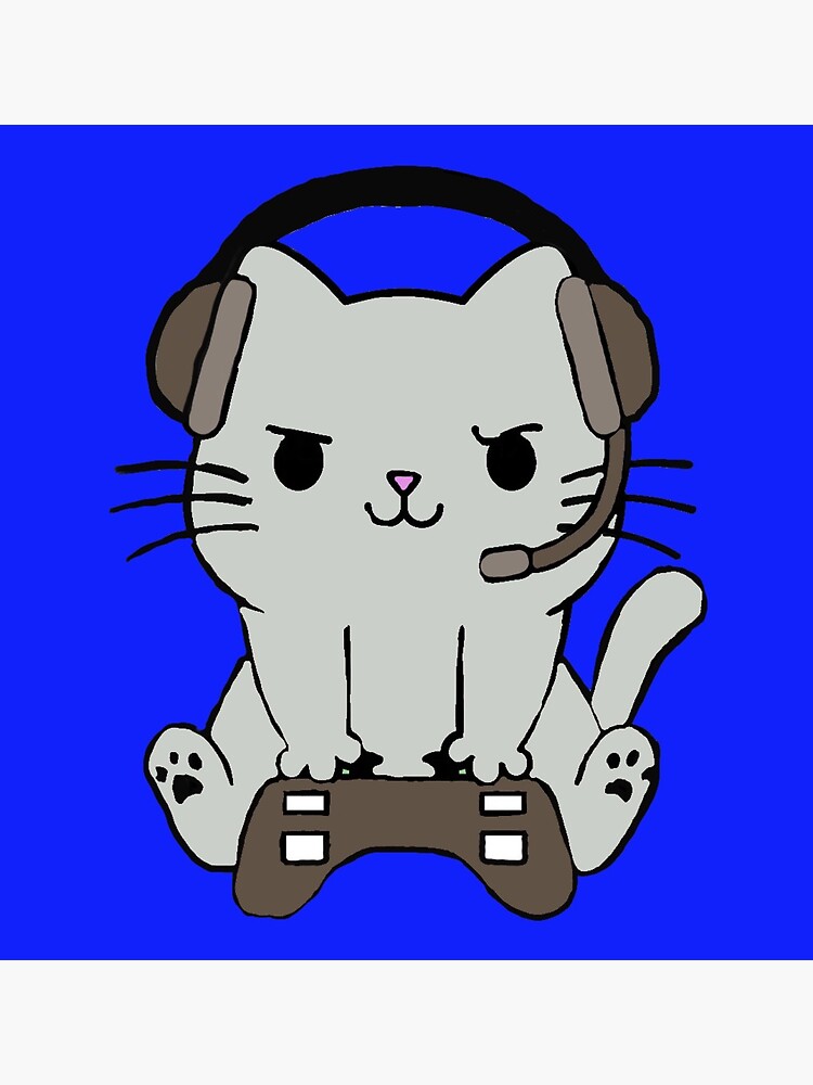 &ldquo;Gamer Cat&rdquo; Sticker by baelfire1987 | Redbubble