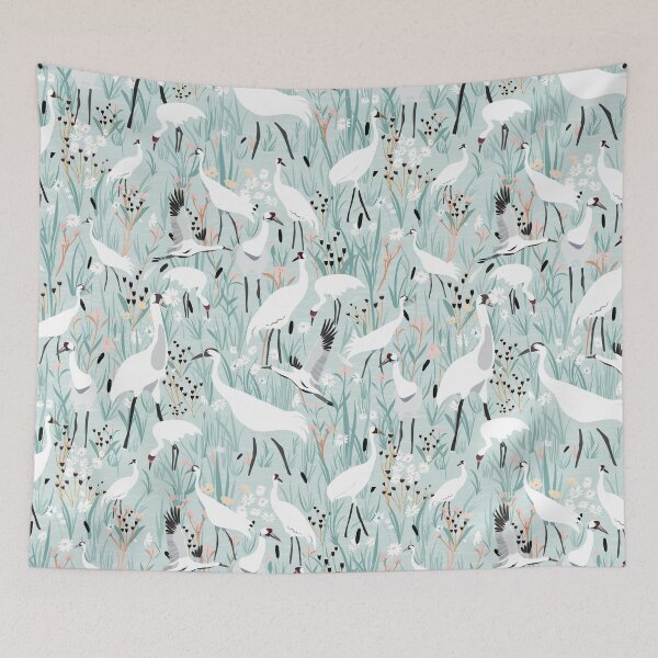 Item preview, Whooping cranes comeback light blue  designed and sold by SweetCoolVibes.