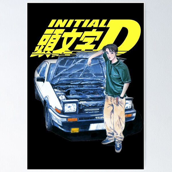 Initial D Fujiwara AE86 Manga Aesthetic Poster for Sale by GeeknGo