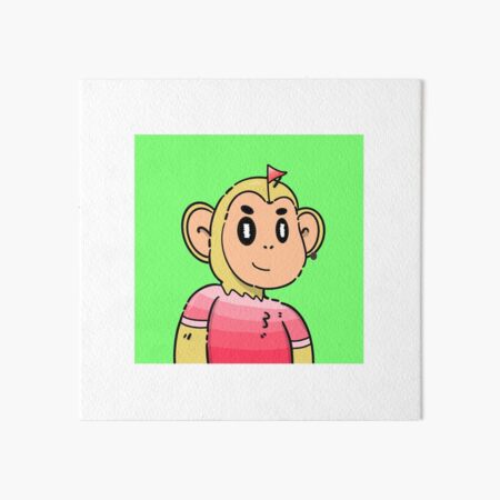 the licking monkey Art Board Print