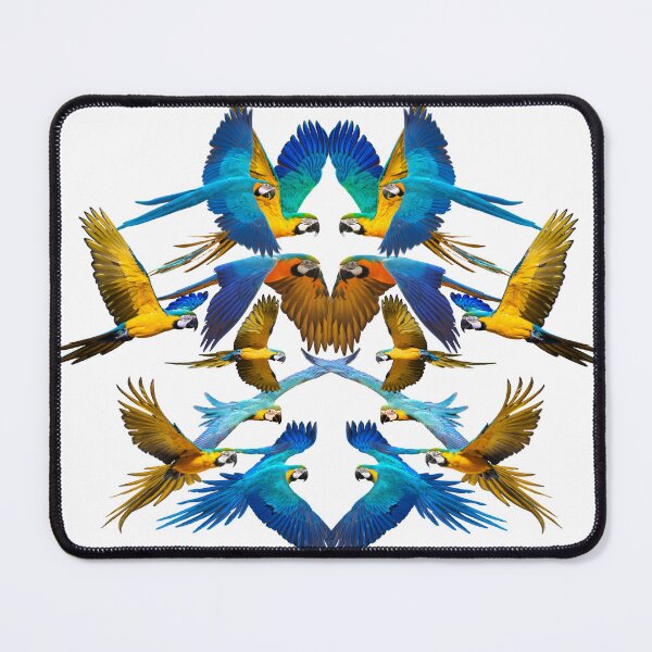 Item preview, Flock of Blue and Gold Macaws with White Background designed and sold by JungleVision.