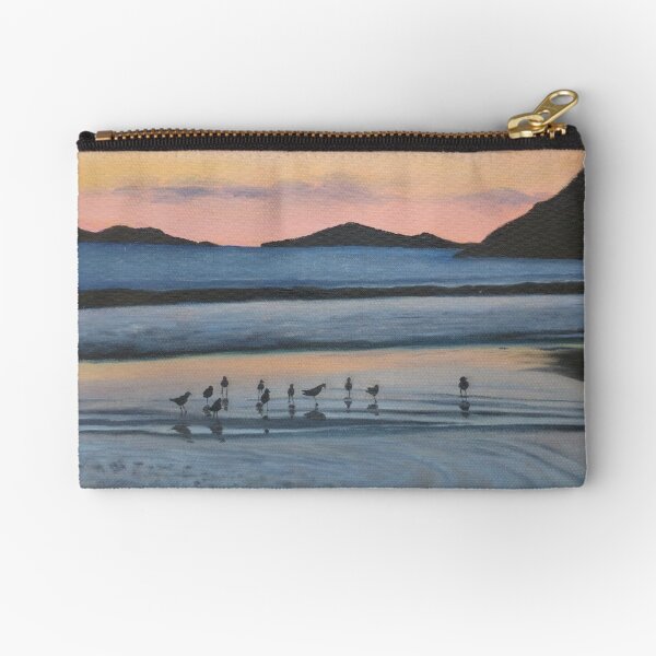 Tidal River Sunset Zipper Pouch