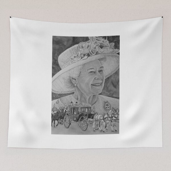 Item preview, Queen Elizabeth with carriage designed and sold by RmvPortraitsArt.