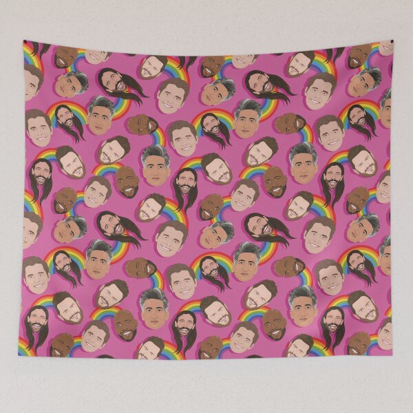 Item preview, Queer Eye Repeat Print - Rainbow Cute designed and sold by ponychops.