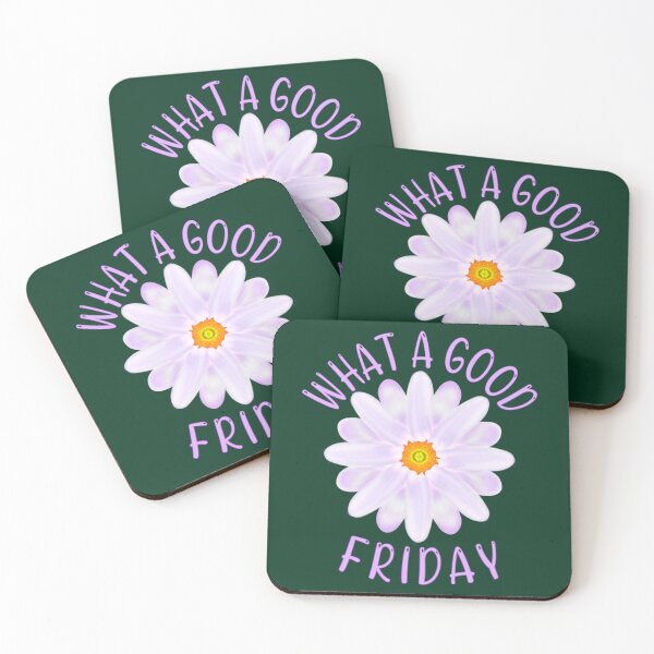 Item preview, What A Good Friday, Good Friday Quote With Aster Flower Illustration   designed and sold by Willowandmay.