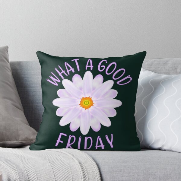 Item preview, What A Good Friday, Good Friday Quote With Aster Flower Illustration   designed and sold by Willowandmay.