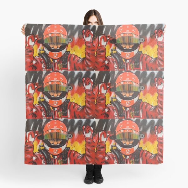 Michael Schumacher - Ferrari F1 graffiti painting by DRAutoArt Scarf