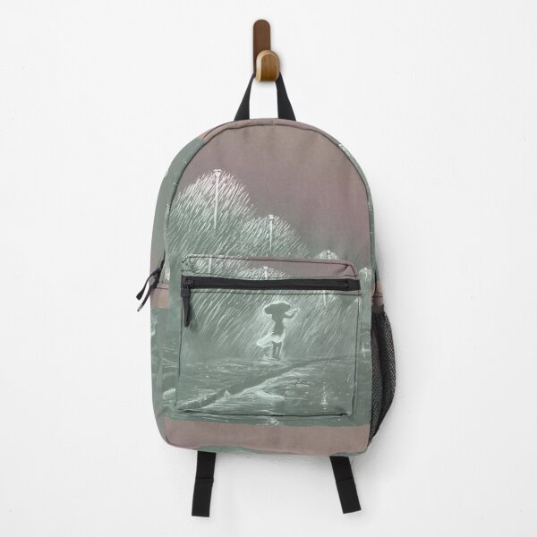 Item preview, White Charcoal violet teal Rain sketch by J.D. Hall designed and sold by MystixJack.