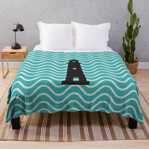 Item preview, Lighthouse Icon on Turquoise Waves Background designed and sold by HiddenPuppets.
