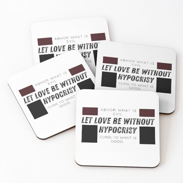 Item preview, Love without Hypocrisy Romans 12 quote designed and sold by NonPCTruths.