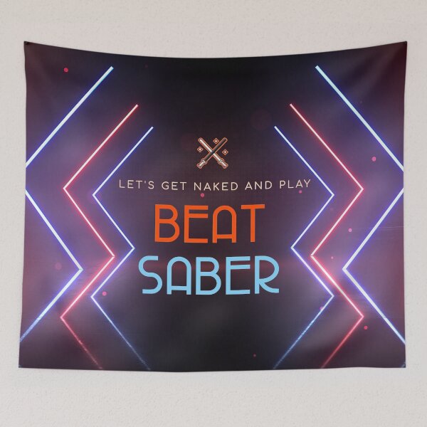 Item preview, Let's Get Naked and Play Beat Saber designed and sold by PrettyDanny.
