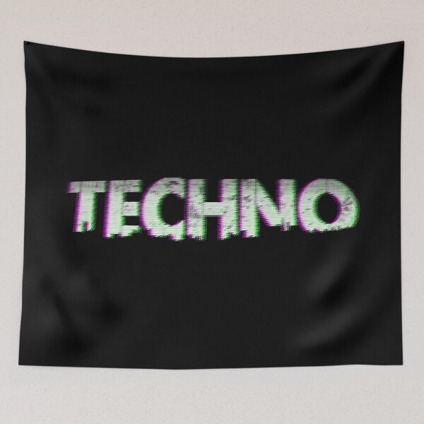 Item preview, TECHNO LOGO white - DJ - PRODUCER - SOUND ENGINEER designed and sold by KoolDsignsMUSIC.