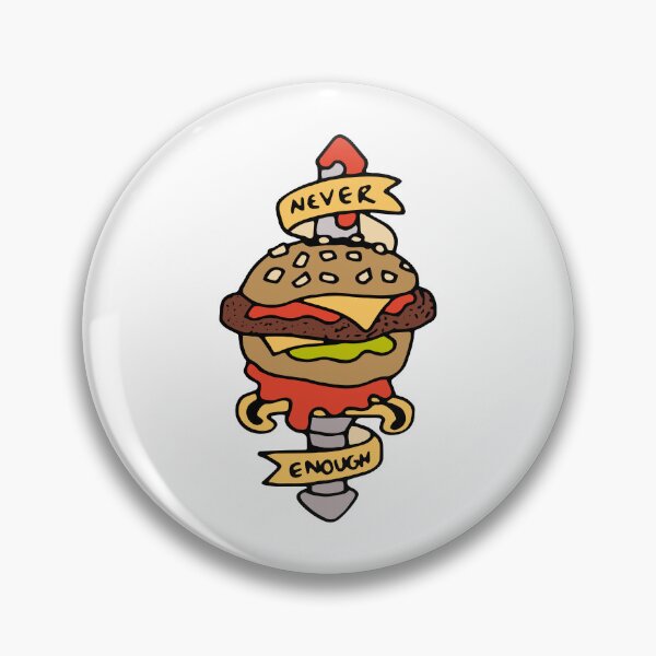 Item preview, Never Enough Burgers - Traditional tattoo designed and sold by 86Gaz.