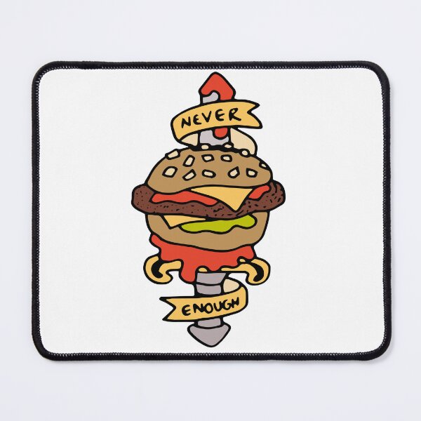 Item preview, Never Enough Burgers - Traditional tattoo designed and sold by 86Gaz.