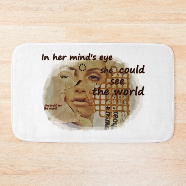 Item preview, in her mind's eye, she could see, the world, newspaper collage, third eye, knowledge, witch, fairy, foretelling the future designed and sold by NessArtByEwa.