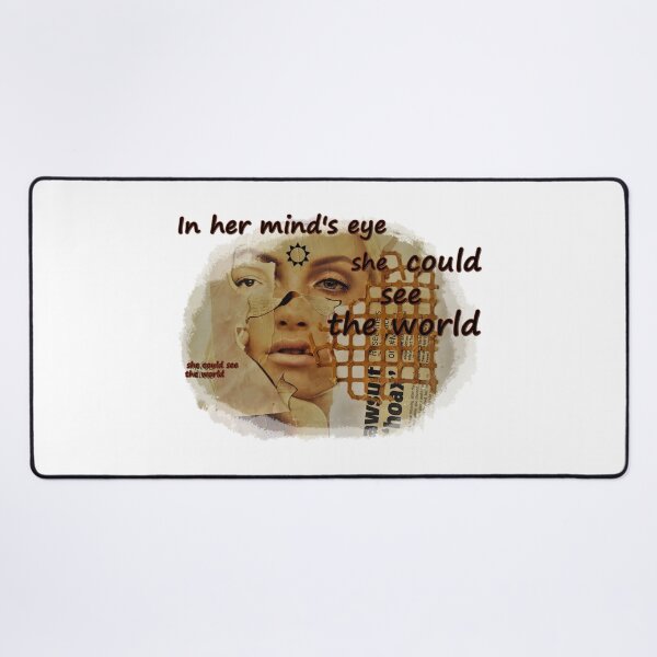 Item preview, in her mind's eye, she could see, the world, newspaper collage, third eye, knowledge, witch, fairy, foretelling the future designed and sold by NessArtByEwa.