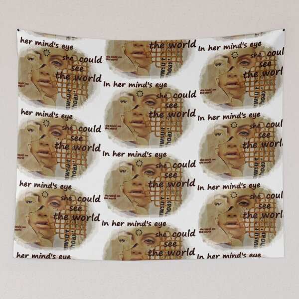 Item preview, in her mind's eye, she could see, the world, newspaper collage, third eye, knowledge, witch, fairy, foretelling the future designed and sold by NessArtByEwa.