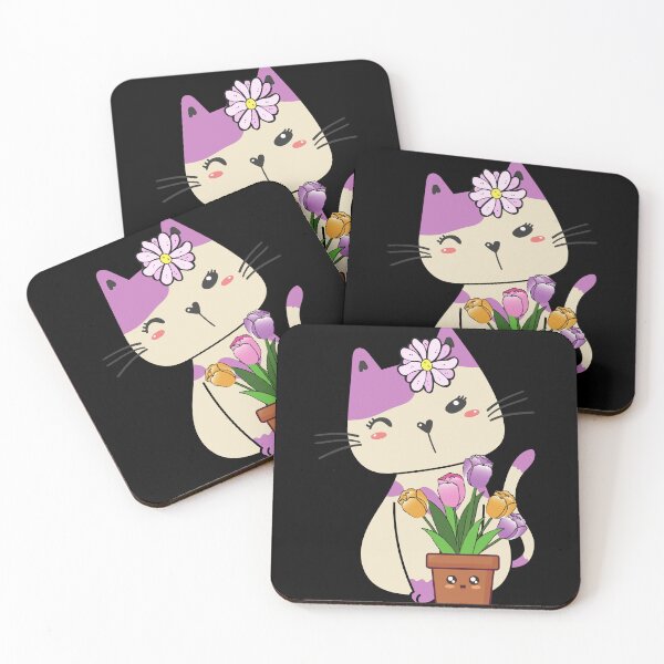 Item preview, Linda gatita con flores. Dulce gatita con maceta de flores. designed and sold by EMIPRINCESS.