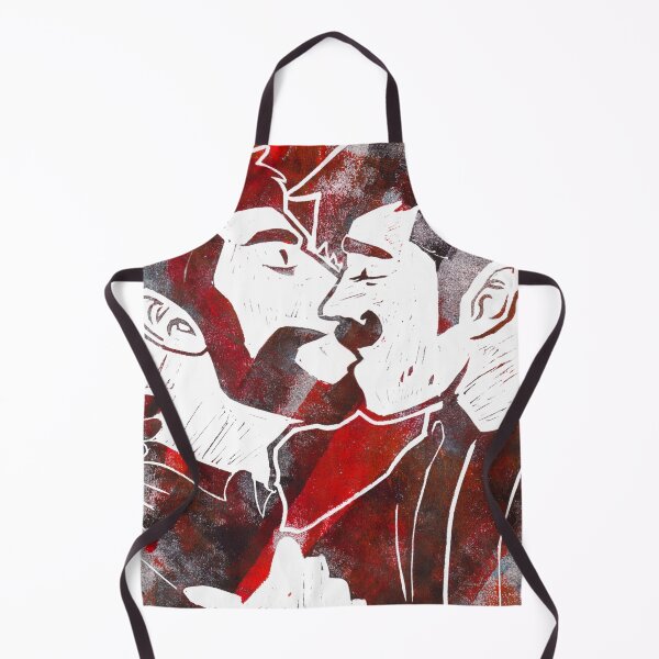 Item preview, Stobotnik Kiss Grunge Linocut Black Red designed and sold by ayjaydraws.