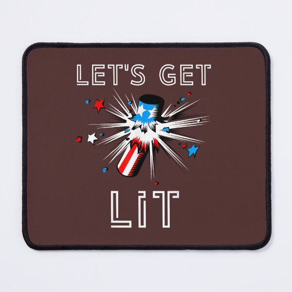 Item preview, Let's Get Lit Funny America Fireworks Stars and Stripes USA T-Shirt designed and sold by speyergusym.