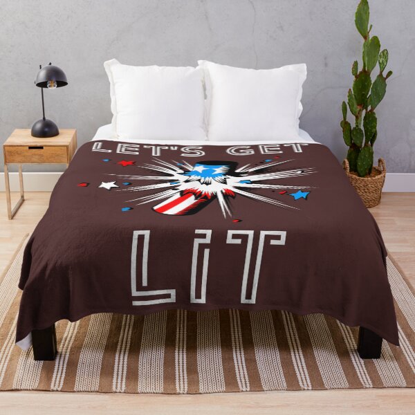 Item preview, Let's Get Lit Funny America Fireworks Stars and Stripes USA T-Shirt designed and sold by speyergusym.