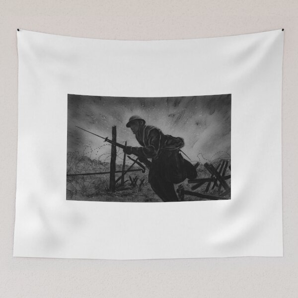 Item preview, WW1 Charging in to no man's land  designed and sold by RmvPortraitsArt.