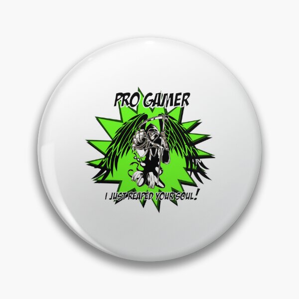 Item preview, ProGamer - Ich habe gerade deine Seele geerntet! Geflügelter Reaper (Grün) - von GameAce Design designed and sold by SpellboundReli.