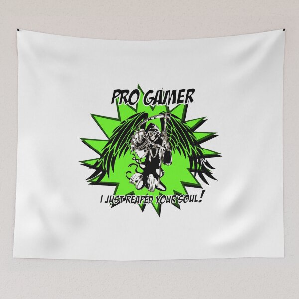 Item preview, ProGamer - Ich habe gerade deine Seele geerntet! Geflügelter Reaper (Grün) - von GameAce Design designed and sold by SpellboundReli.