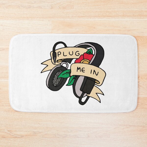 Item preview, Plug me in earphones - Traditional tattoo designed and sold by 86Gaz.