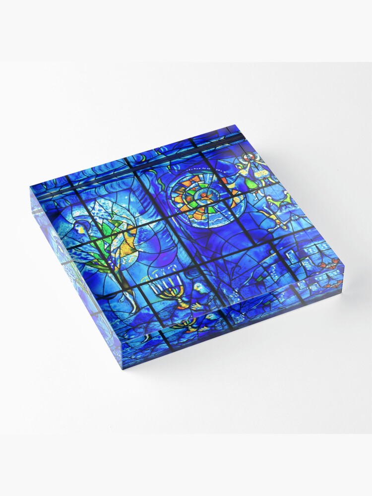 Alternate view of The Masterpiece of American Stained Glass Windows digitally enhanced by WatermarkNZ Press Acrylic Block