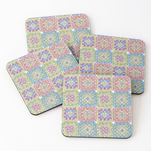 Item preview, Granny squares spring colours designed and sold by dorisandfred.