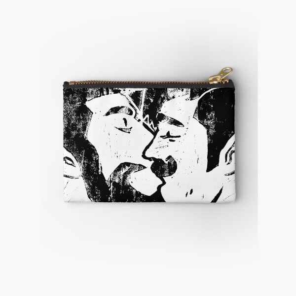 Item preview, Stobotnik Kiss Grunge Linocut Black designed and sold by ayjaydraws.