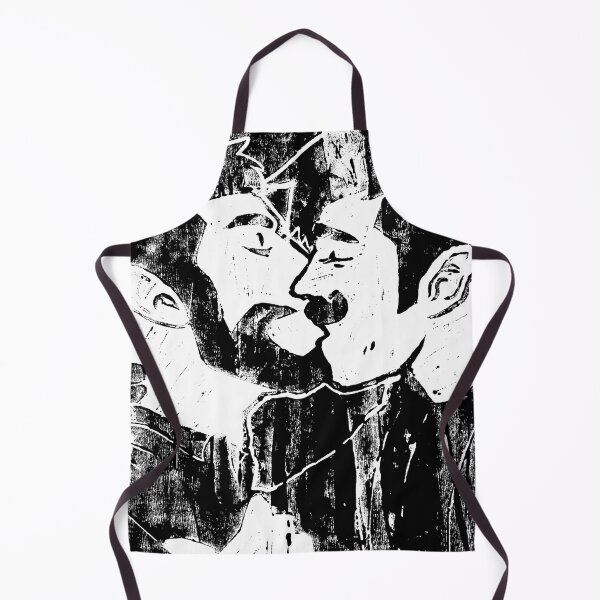Item preview, Stobotnik Kiss Grunge Linocut Black designed and sold by ayjaydraws.