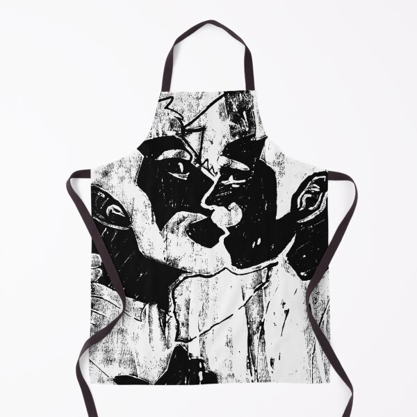 Item preview, Stobotnik Kiss Grunge Linocut White designed and sold by ayjaydraws.