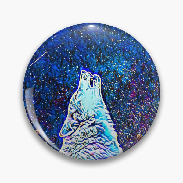 Item preview, Lone Wolf Howl Starry Galaxy Circle designed and sold by MMwolfdogden.