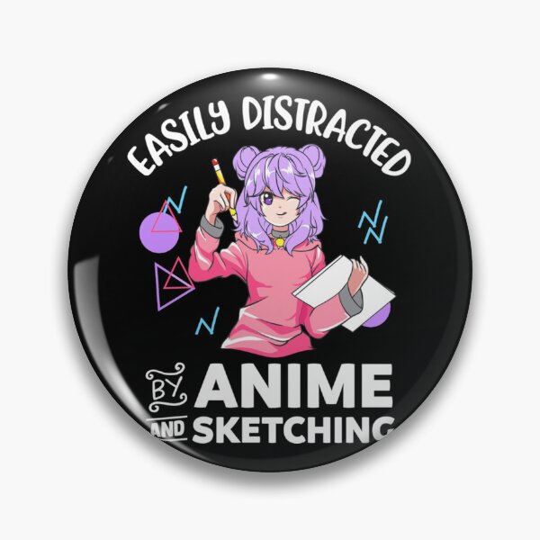Item preview, Anime Girl Easily Distracted By Anime and Sketching Pullover Hoodie designed and sold by swaimdpruisi.