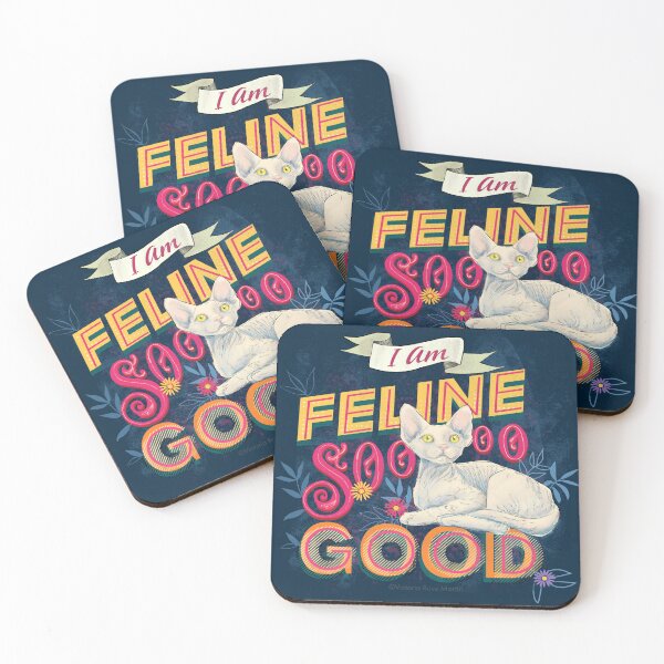 Item preview, Feline So Good original illustration designed and sold by Vixterina.