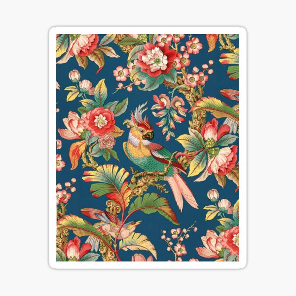 Antique French Chinoiserie in Blue Sticker