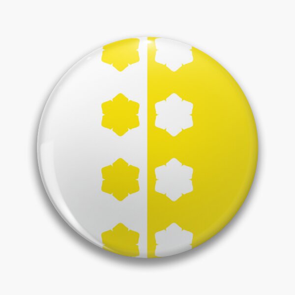 Item preview, Yellow and White Symmetrical Asymmetry with Flowers designed and sold by Shapes-Mania.