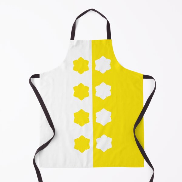 Item preview, Yellow and White Symmetrical Asymmetry with Flowers designed and sold by Shapes-Mania.