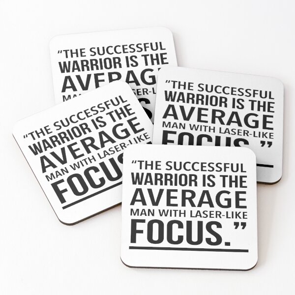 Item preview, “The successful warrior is the average man with laser-like focus.” designed and sold by KingsManKind.