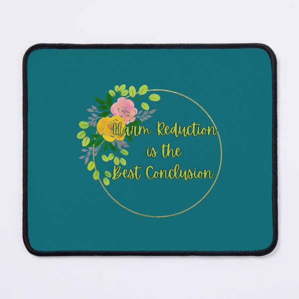 Item preview, Harm Reduction is the Best Conclusion  - Colored Floral (Black) designed and sold by SmokeWorks.