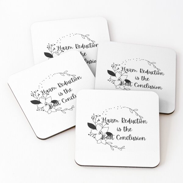 Item preview, Harm Reduction is the Best Conclusion  - Floral (White)   designed and sold by SmokeWorks.