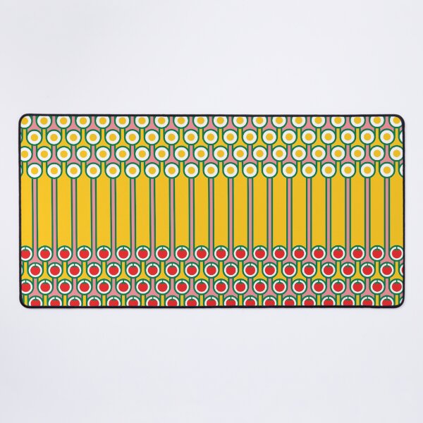 Item preview, Scandi Midcentury Modern Retro Geometric Eggs Tomatoes Stripey Pattern  designed and sold by Hokolo.