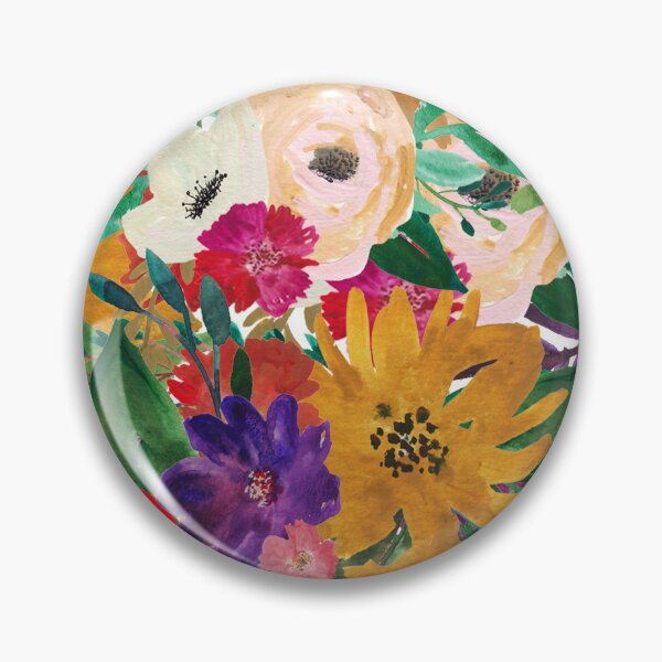 Item preview, Modern Aesthetic Jungle tropical art pattern. Blue, red and yellow pastel painting.Colorful flowers designed and sold by AimiAesthetic.