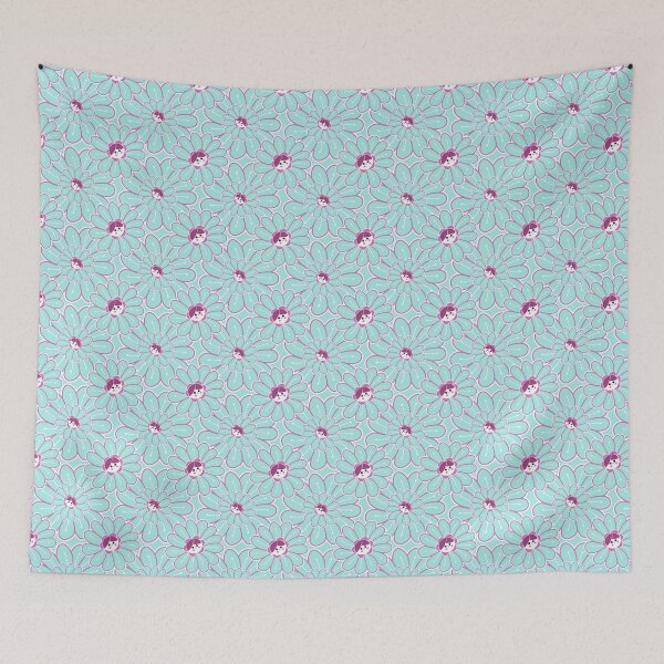 Item preview, Kawaii cute flower fairies blooms seamless pattern designed and sold by AleFairyland.
