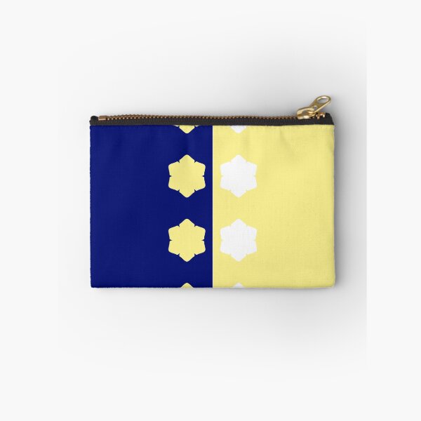 Item preview, Yellow, Blue and White Symmetrical Asymmetry with Flowers designed and sold by Shapes-Mania.