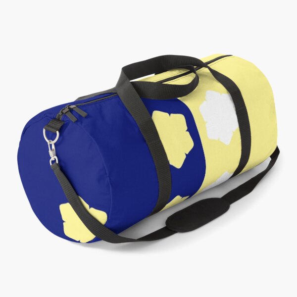 Item preview, Yellow, Blue and White Symmetrical Asymmetry with Flowers designed and sold by Shapes-Mania.