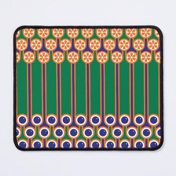 Item preview, Scandi Midcentury Modern Retro Geometric Blueberries Oranges Stripey Pattern  designed and sold by Hokolo.