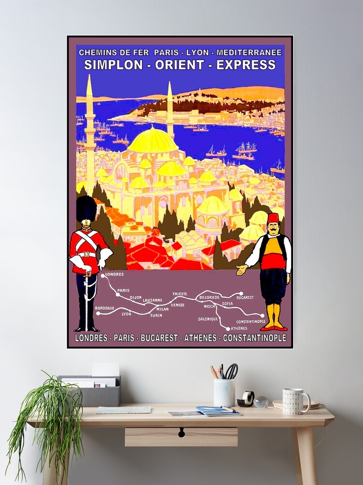 Affiche Vintage SNCF Simplon Orient Express Istanbul - Reproduction Neuve